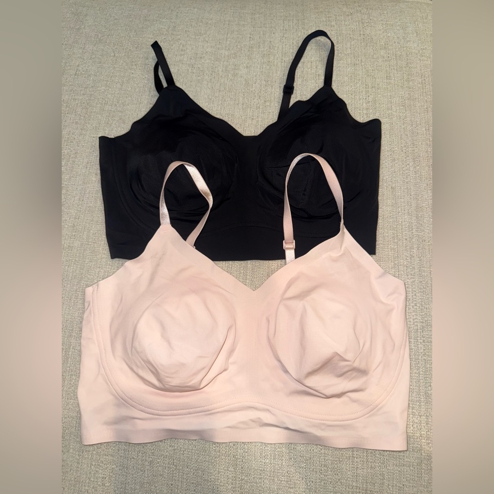 True & Co True Body Lift Triangle Bra Set of 2
